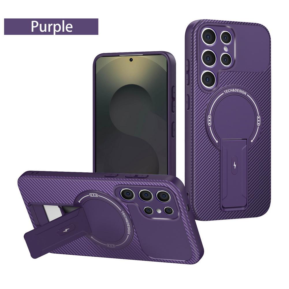 

Чехол из углеродного волокна с невидимой подставкой-держателем и магнитным креплением для Samsung S25 Ultra S25 Edge Galaxy S24 FE A17 A16 A06 A26 A16 A15 A05 Galaxy M05