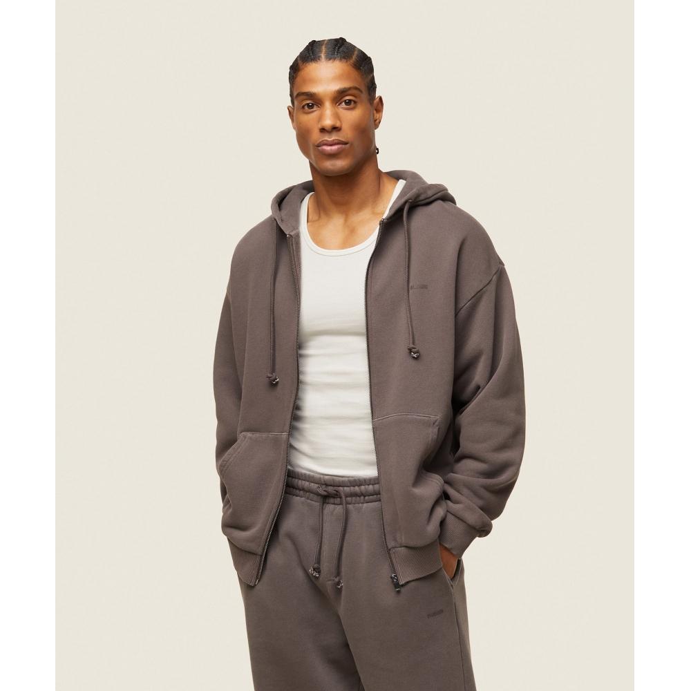 

GYMSHARK everywear Relaxed Zip Hoodie Archive Brown A1B6M NBY8
