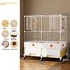 Large Bird Cage for Parrots New Generation Anti-Scatter Design for Cockatiels Spacious Aviary Luxury Habitat for Medium Birds