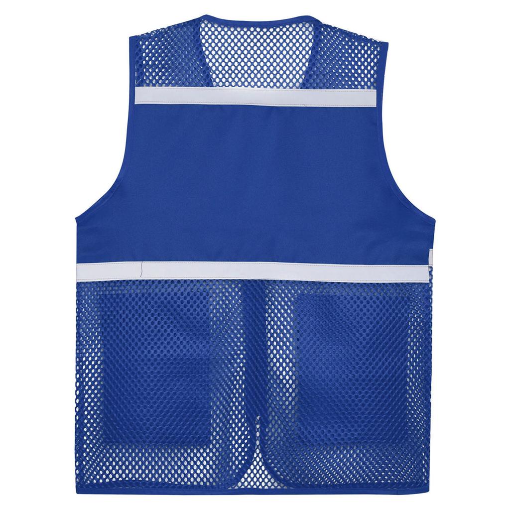 Gilet di Sicurezza ad Alta Visibilità da Uomo, Abbigliamento da Lavoro Riflettente, Tessuto a Rete Traspirante con Zip e Tasche, per Cantiere, Lavoro Notturno