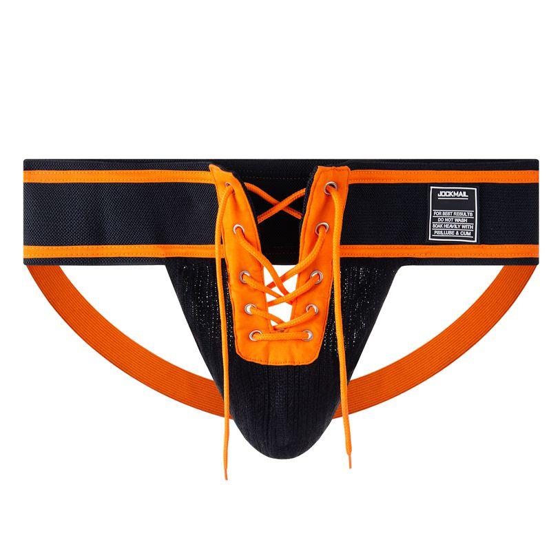 Jockstraps JOCKMAIL Lace-up Adjustable Size Men's Thong Underwear Extra Wide Waistband Low Waist Style Soft Breathable Comfortable Underpants