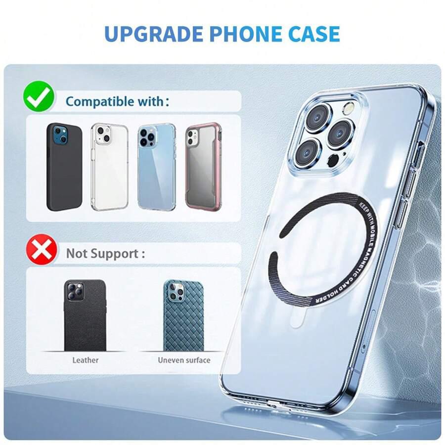 Magnetic Metal Plate Ring Wireless Charger Iron Sheet Sticker Car Phone Holder Compatible With All Phone Magnet Sheet
