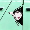 İki Boyutlu Anime Kız Araba Çıkartması - Yaratıcı, Göz Alıcı Gövde Dekorasyonu