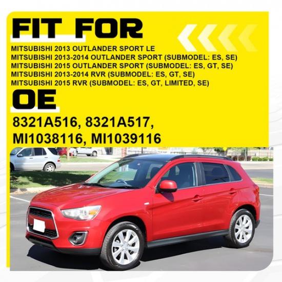 Pair For 2013-2015 Mitsubishi RVR / Outlander Fog Light Bezel Cover Lef Right EV