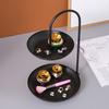 Dessert Rack Fruit Stand Round 2 Tier Iron Display Holder for Party Wedding Birthday Home