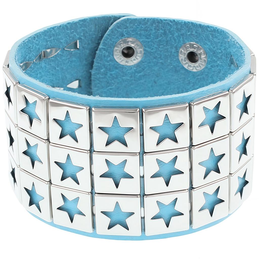 DIEZI 3 Rows Harajuku Gothic Goth Wrap Bracelet For Women Men Punk Vintage Black PU Leather Star Charm Bracelet Bangles Jewelry
