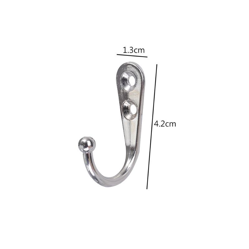 10/1pcs Clothes Hook Door Wall Hook Hanger Stainless Steel Towel Hook For Bathroom Clothes Coat Holder Bedroom Rack Organizer