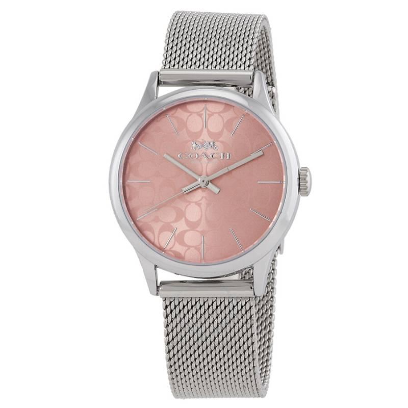 

Coach Quartz Watch Stainless Steel Band 32Mm Pink Dial 30M Water Resistant Fashionable Women watches 14000067 Pink Watch Dial