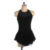 Figure Skating Dress Girls Women Performance Costume Sweet Style Nylon Blend With Rhinestone Embellishment