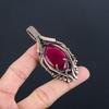 Ruby Pendant Gemstone Jewelry,  999 Copper Wire Wrapped Handmade Pendant, Latest Design Jewelry