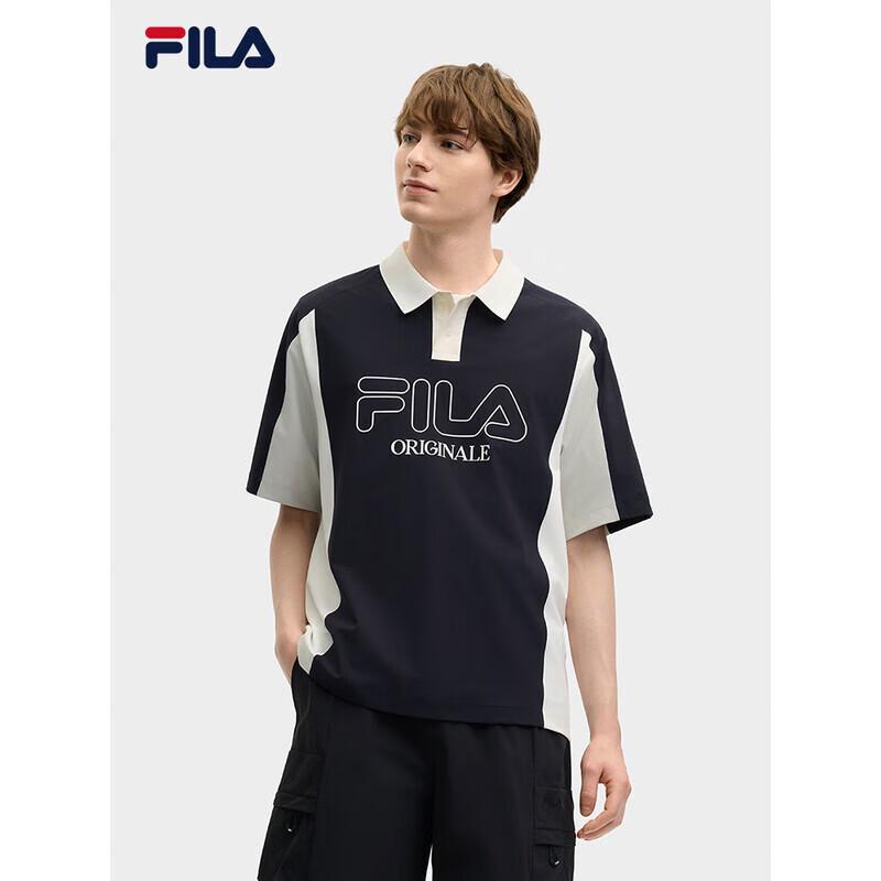 FILA Men s Knit Short Sleeve Polo Shirt L