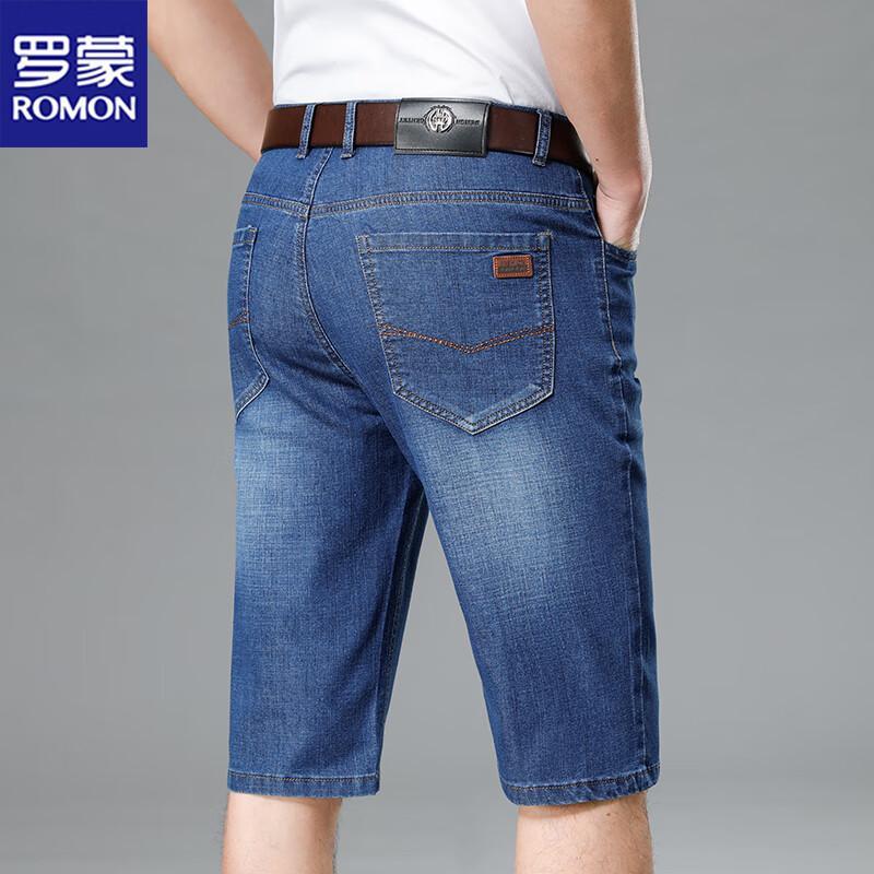 Romon Men s Summer Straight Fit Denim Shorts 29