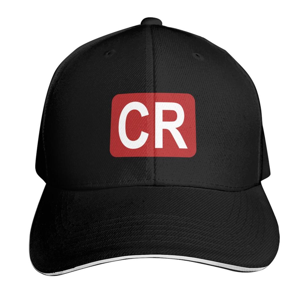 CR Initialen Baseballkappe Derbyhut Sportkappe Große Größe Hut Bommelmütze Unisex Tennis Damen