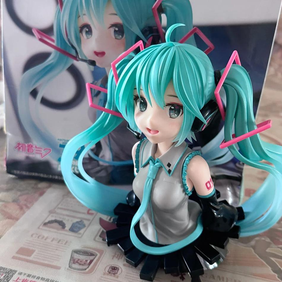 11cm Fashion Hatsune Miku Anime Figure Bust Hatsune Miku Action Figures Kawaii Girl Figurine PVC Collection Model Toys