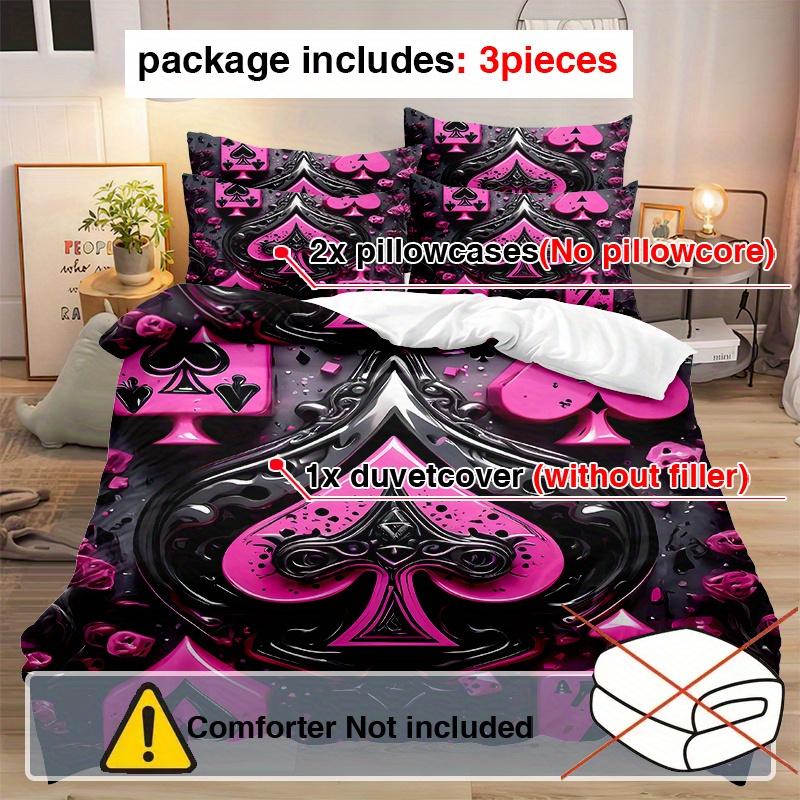 3pcs Duvet Cover Set 1pc Duvet Cover 2pcs Pillowcases Without Core Ultra-Soft Comfortable Breathable Machine Washable Suitable