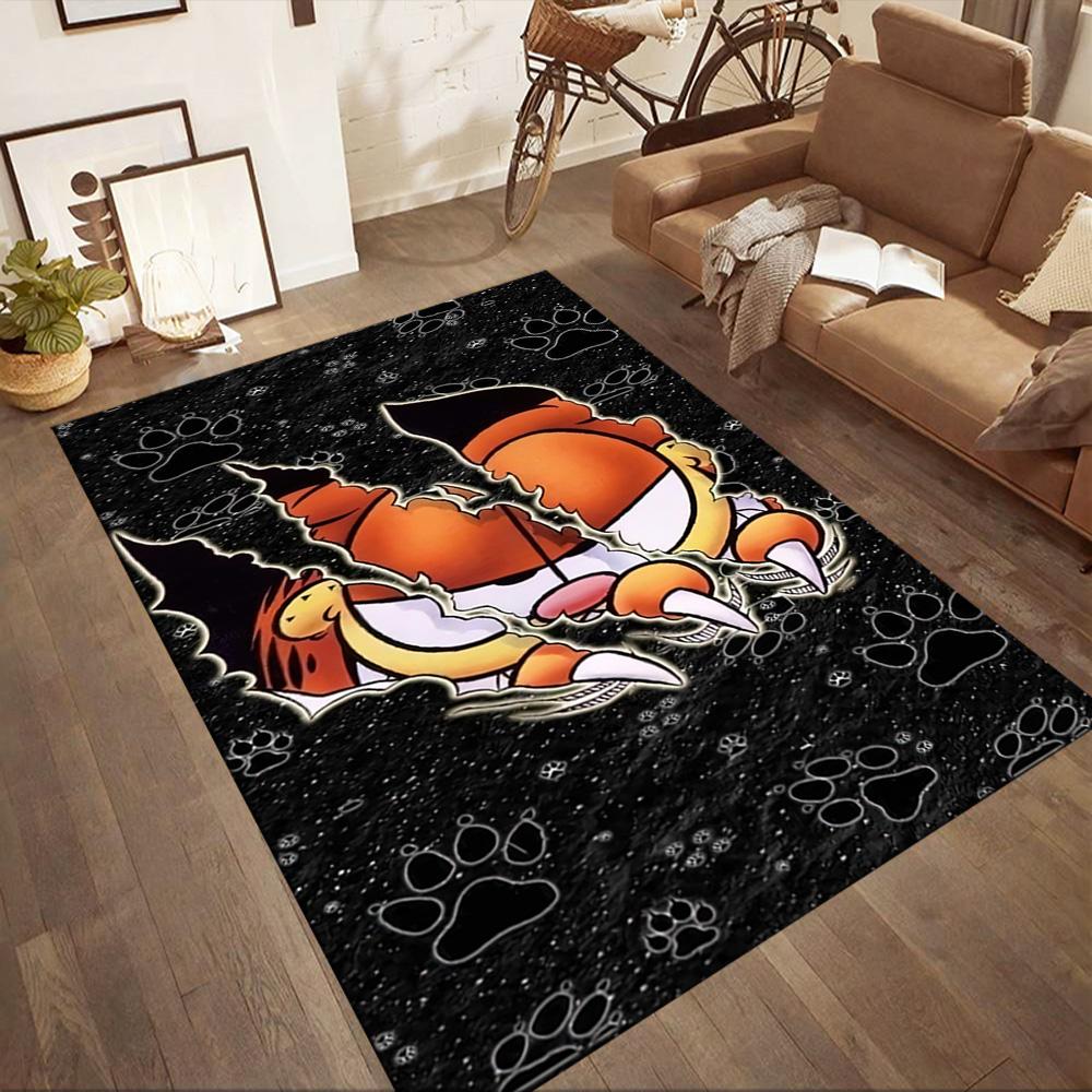 Garfield Breaking Through Square rugs are a great choice for living rooms, bedrooms, home décor, and as gifts