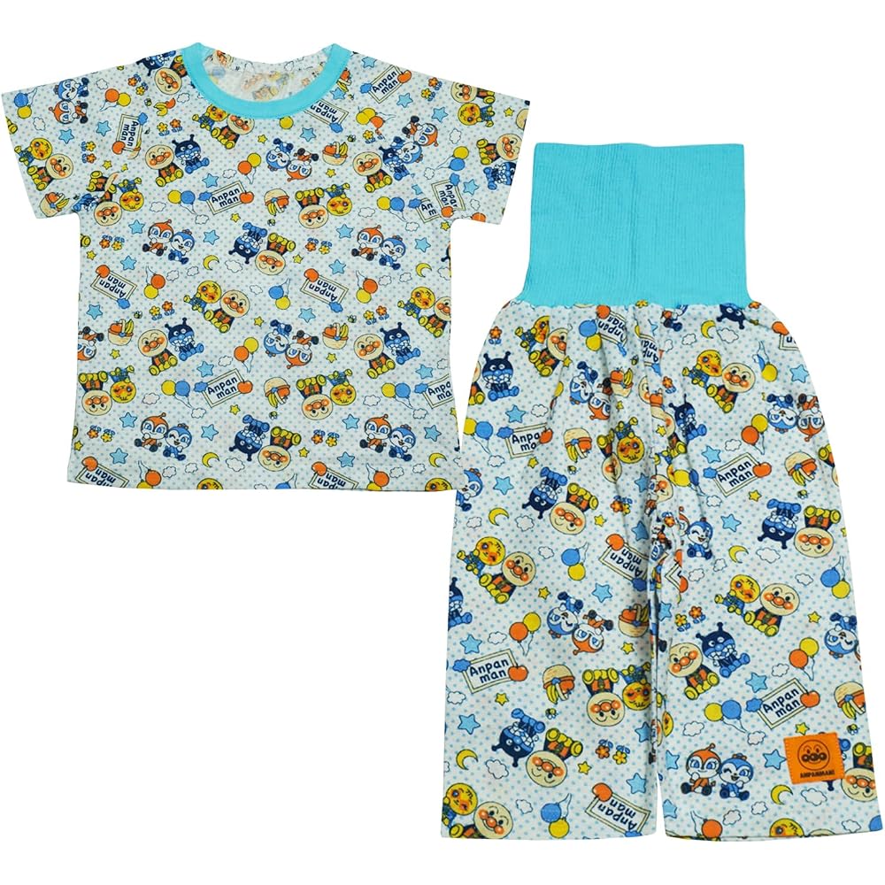 [Bandai] [Body 100% Cotton] 2026 Summer Anpanman Nashiji Full Pattern Easy to Wear Boys Short Sle...
