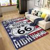 Ruta Histórica 66,Carretera Madre,alfombra de área,alfombra para el hogar, sala de estar, dormitorio, sofá, felpudo decorativo, alfombra de piso antideslizante
