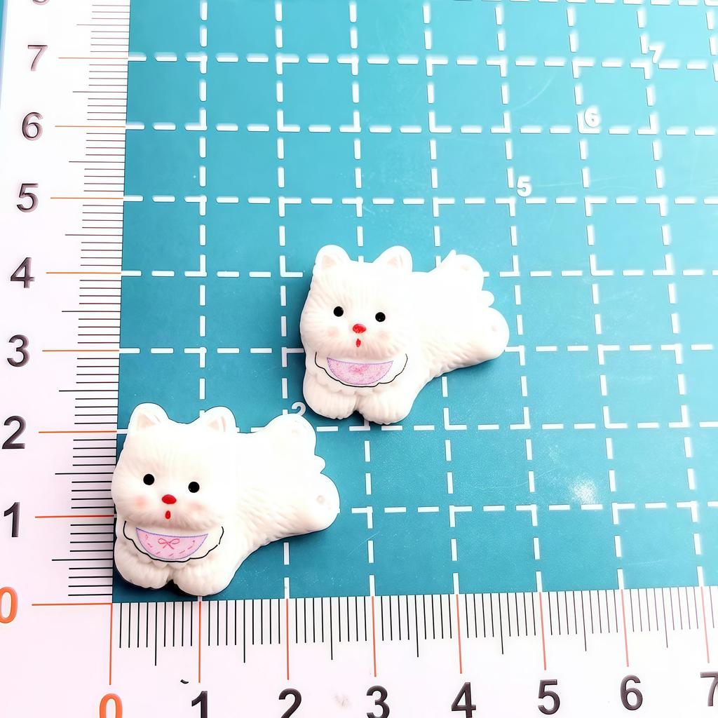 Miniature Puppy Figurine Keychain for DIY Dollhouse & Desktop Decoration
