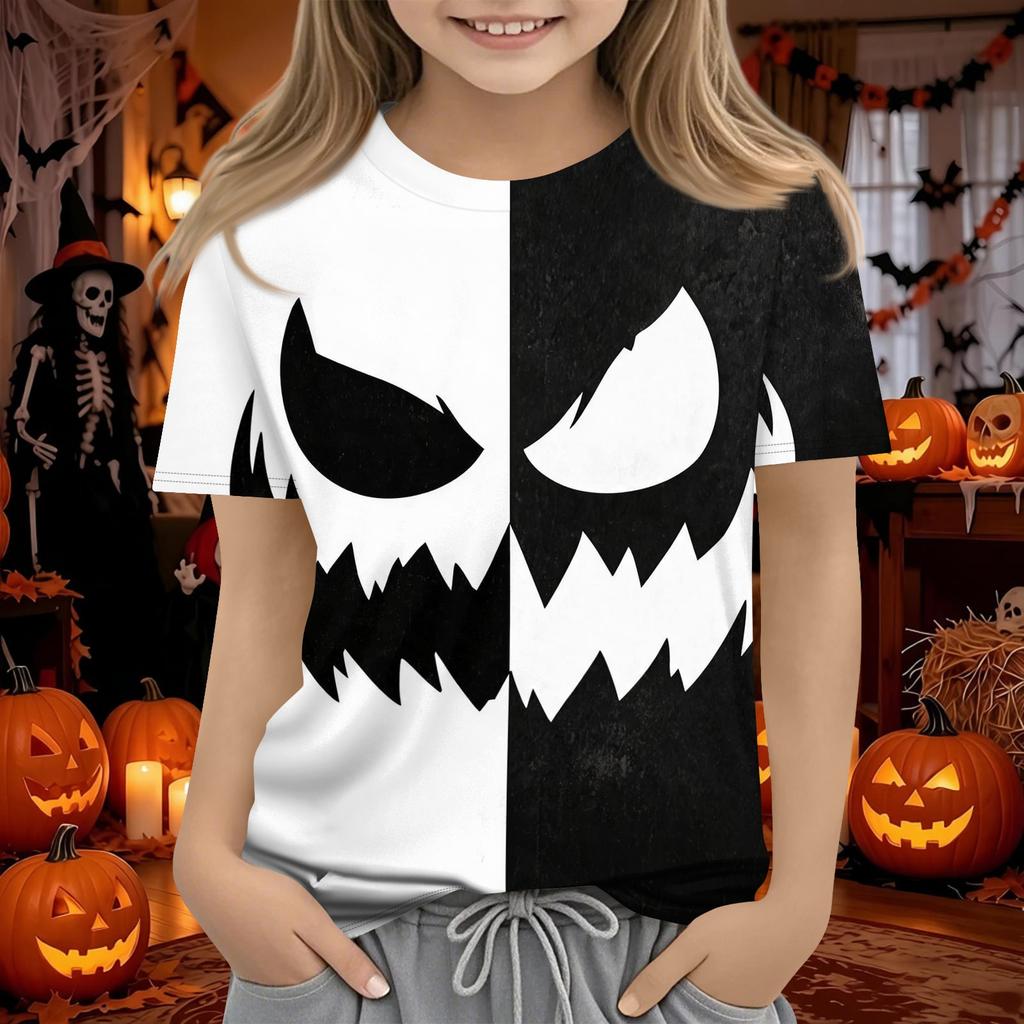 Kids Halloween Short Sleeve T-Shirt for Boys and Girls