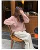 Women's Gentle Style Cashmere Round Neck Cardigan - Autumn Winter Twist Flower Knit Sweater