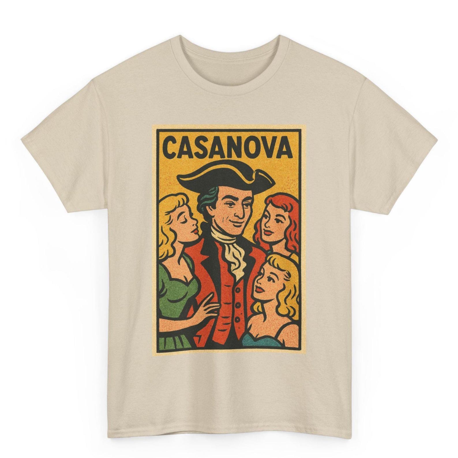 Casanova T-Shirt: Retro Comic Style Flirty Graphic Tee S