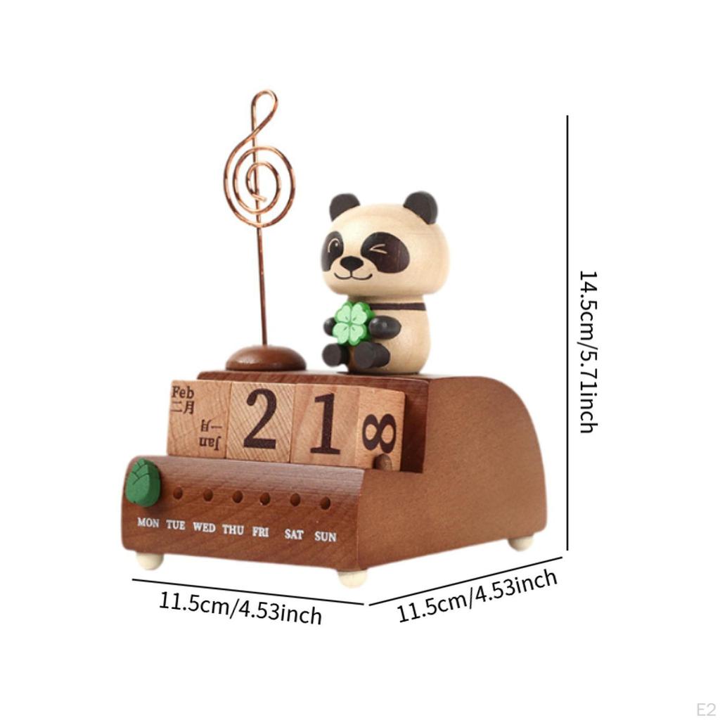 Spieluhr Schreibtischkalender Ästhetisches Handwerk Tragbar Leicht Schreibtisch Tischplatte Ornament für Büro