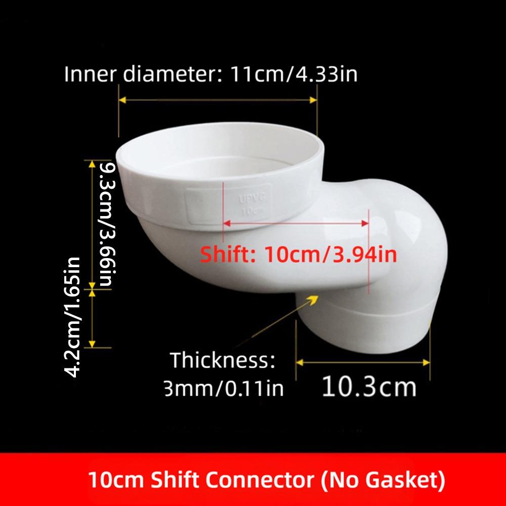 PVC-Kunststoff Toilettenspülrohr 110mm Versatzflansch-Adapter Toiletteninstallation