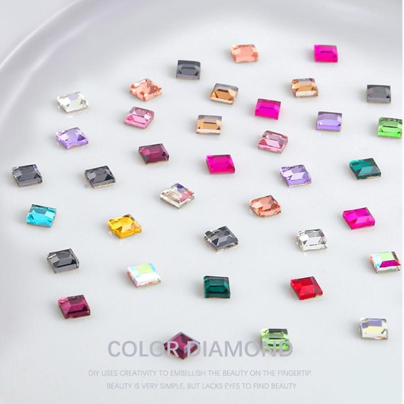 50PCS Rhinestones Nail Decorations Colorful Rhinestones Nail Art Charms Irregular Nail Art Decorations for Nail Design