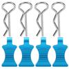 4pcs Aluminium Alloy RType Car Body Shell Clips Pin with Fixing Bracket for 1 10 RC Car(Blue )