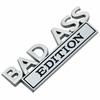 2PCS Bad Ass Edition Emblem Car Badges Badass 3D Sticker Decal Chrome Black | Red | Adhesive | Front | Motorcycle |  | Singapore