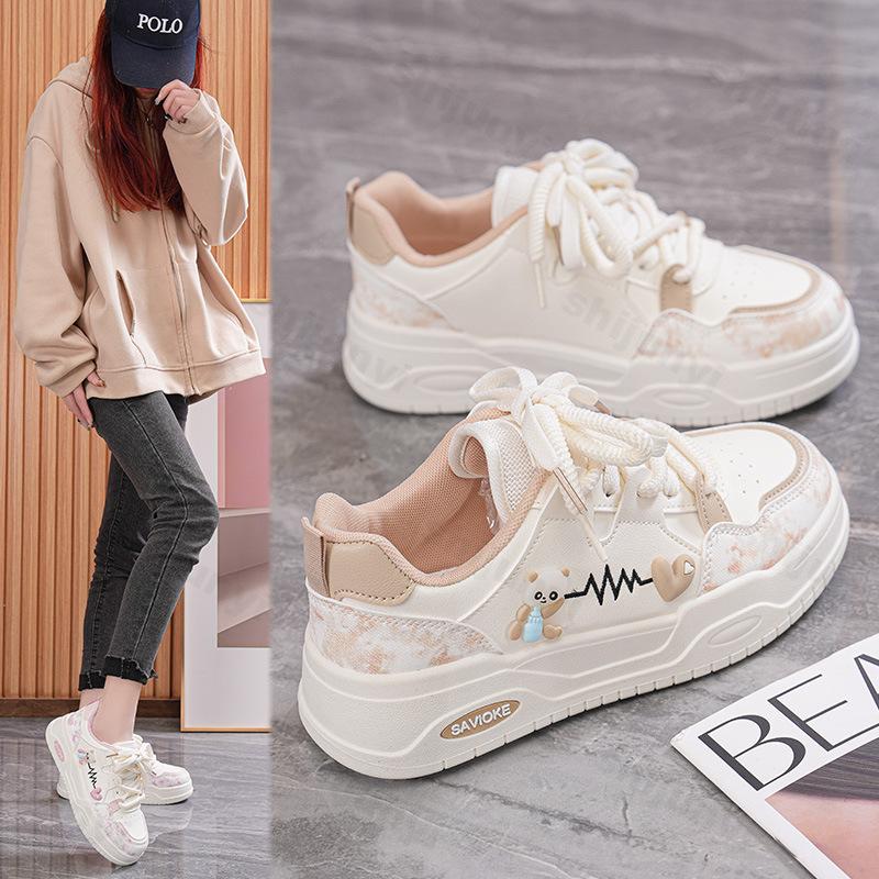 Fashion Women's Vulcanized Shoes 2025 Autumn Fashion Outdoor Non-slip Running Shoes Comfortable Lace Up Casual Sneakers Zapatos Mujer