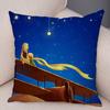 Little Prince Cushion Cover Decor France Anime Cartoon Print Pillow Case for Sofa Home Children Room Soft Plush Throw Pillowcase