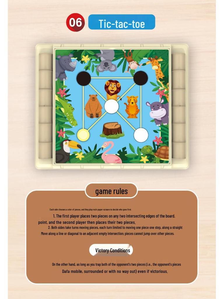 All-in-One Educational Board Game Set: Flying Chess, Chinese Chess, Beast Chess, Checkers, Gomoku, Reversi