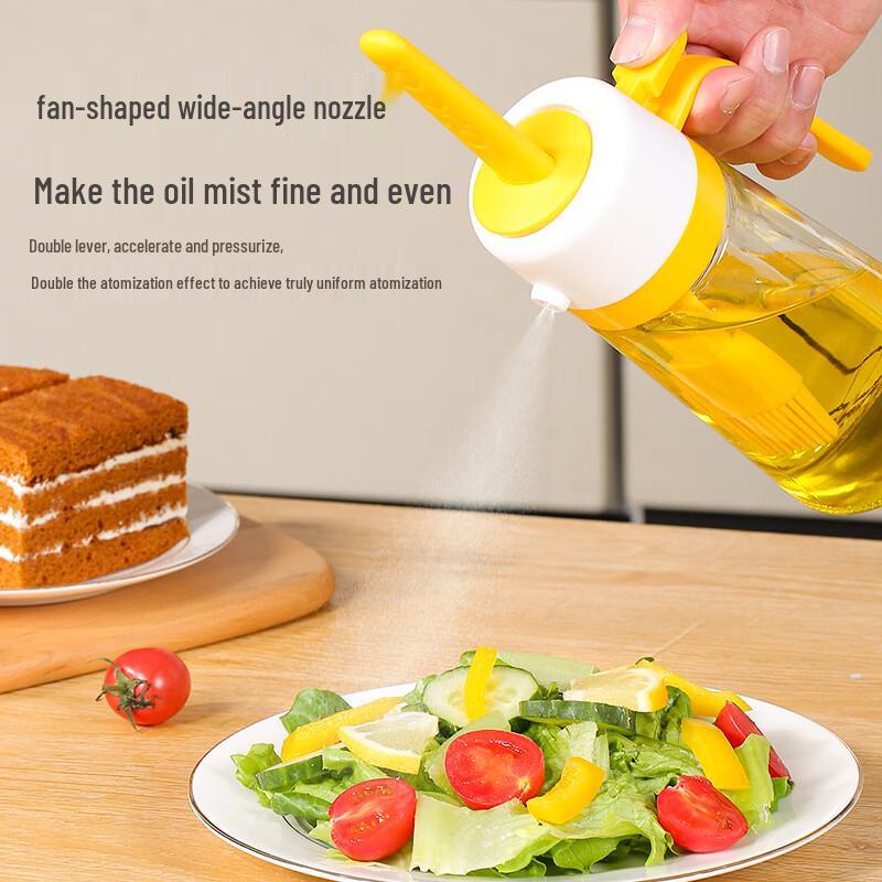 UOSU Spray & Brush Oil Dispenser with Silicone Brush