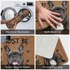 Frenchie Dogs Welcome Doormat Mat Anti-Slip  Kitchen Bathroom Toilet Rug Carpet 40*60cm