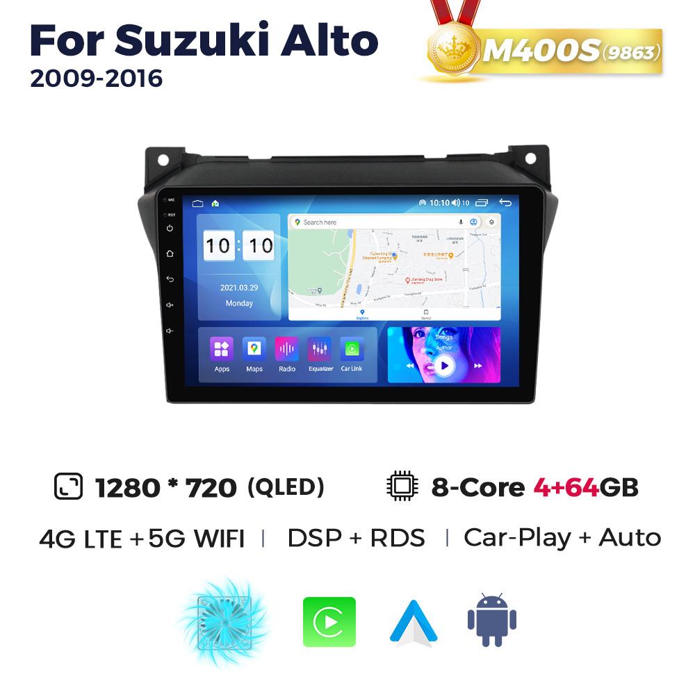 Navifly Android Auto Car Radio Stereo For Suzuki Alto 2009 2010-2016 Multimedia Video Player GPS DSP RDS Wifi BT CarPlay Monitor