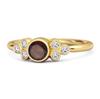 Bezel Set Garnet 925 Sterling Silver Gold Vermeil Boho Ring