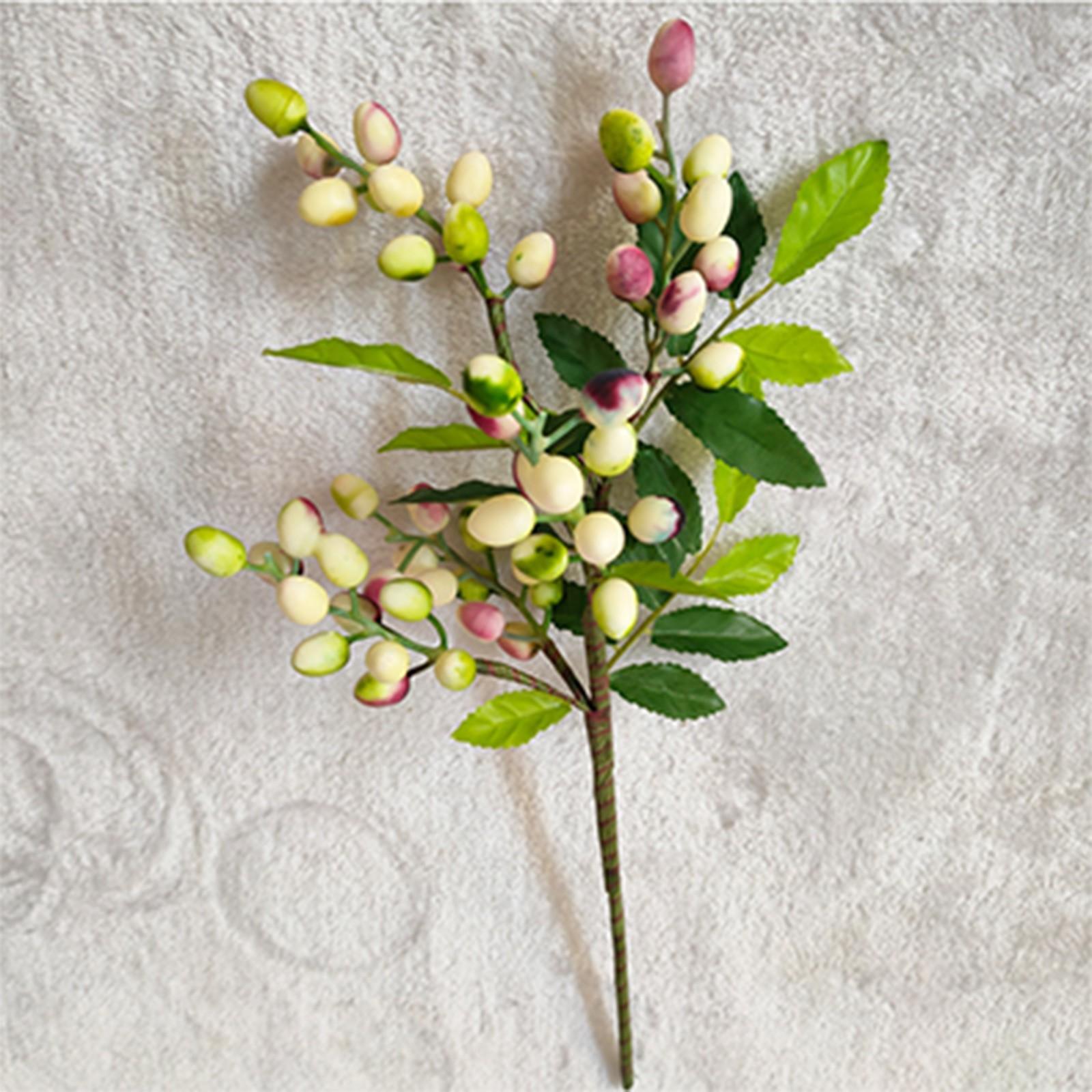 

Зеленая ветка ягода искусственные цветы фрукты листья поддельные для вазы сад свадьба рождественская елка украшение торт подарок поделки растения One Size фиолетовый