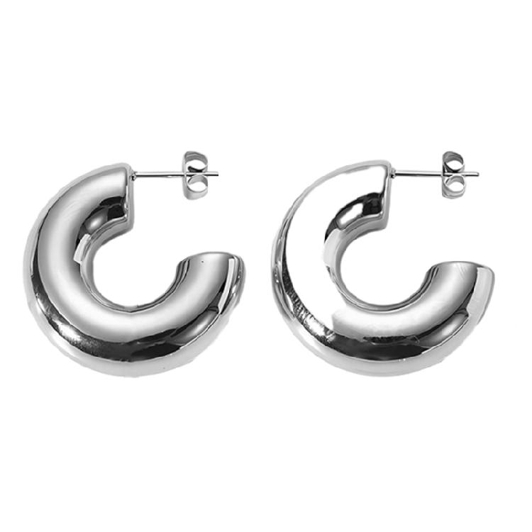 Temperament Hoop Earrings Elegant C-shape Drop Pendant Earring Statement Jewelry