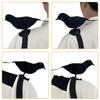 Halloween Simulation Crow Shoulder Crow with Elastic Band Dance Cosplay Costume Accessories Crow Props Holiday Ornaments