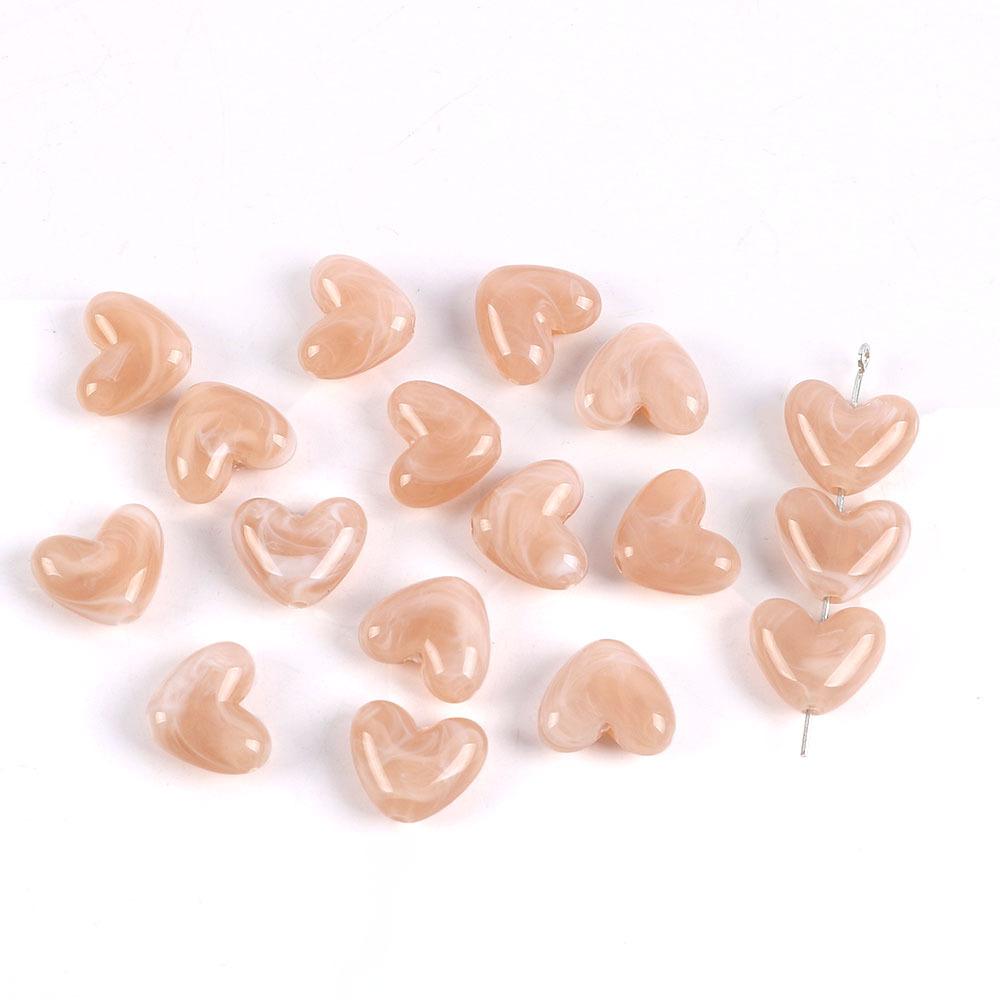 Acrylic Smudge Love Beaded Imitation Jade Straight Hole Bulk Diy Necklace Bracelet Hairpin Jewelry Accessories Material