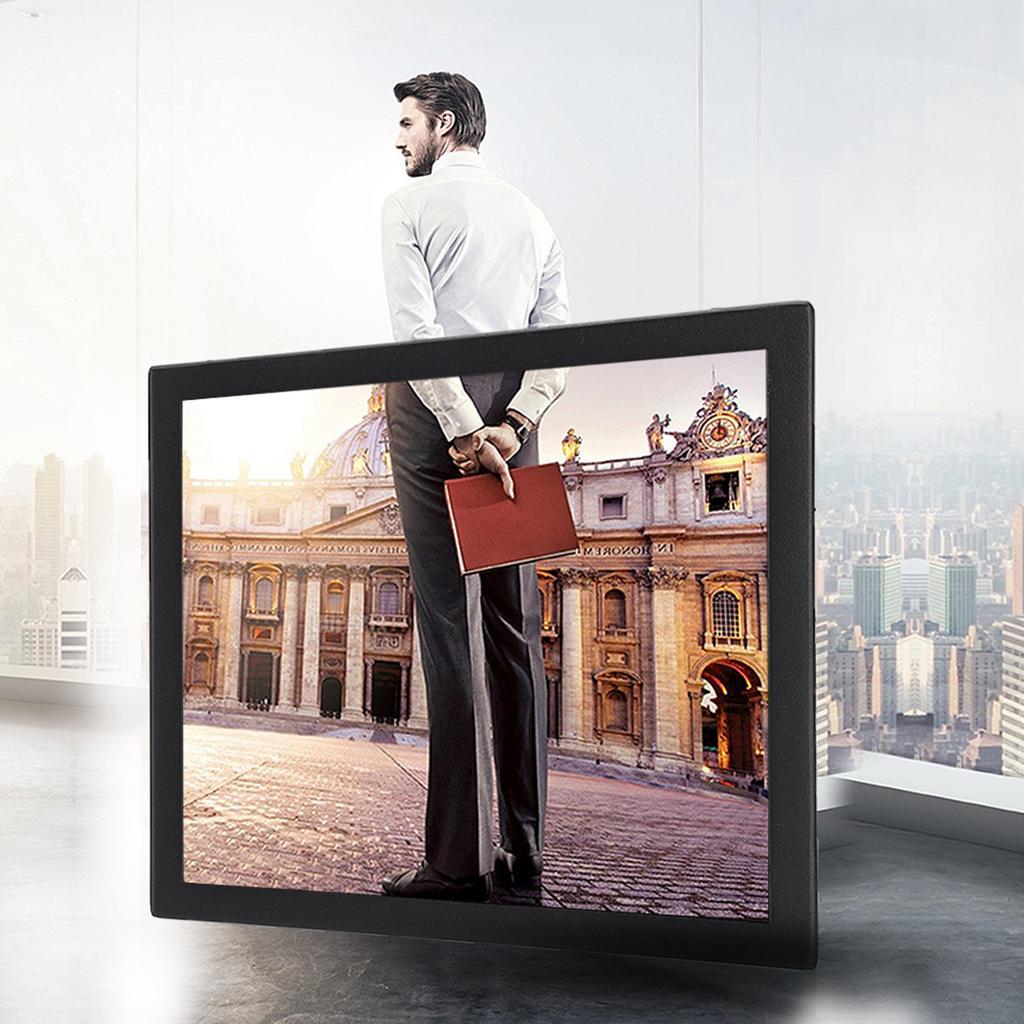 Monitor Industrial Embutido Todo em Metal com Tela Touch Resistiva de 8 Polegadas e Resolução 1024x768