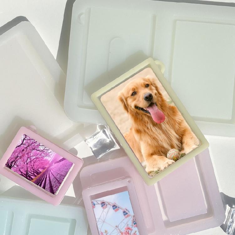 Geometry Mirror Quicksand Photo Frame Epoxy Mold for DIY Craft Decorative Mould