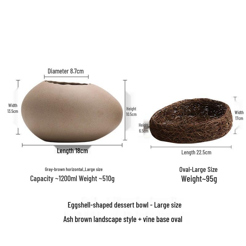 Ciotola da Dessert in Ceramica a Forma di Struzzo per Cucina e Sala da Pranzo
