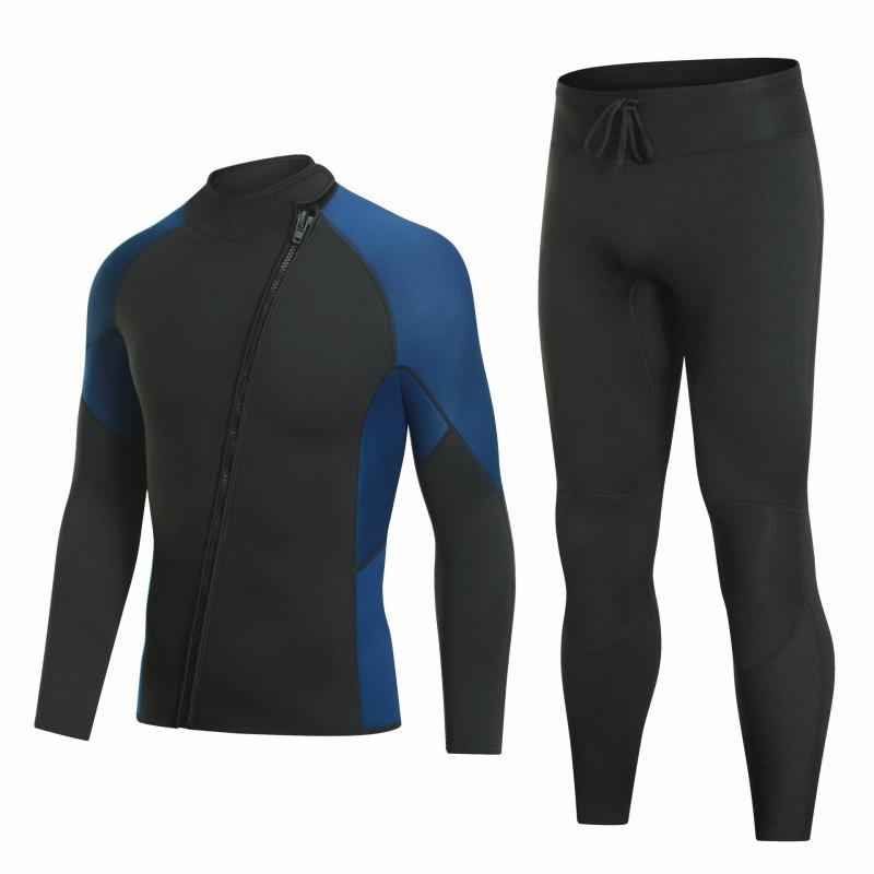 3mm Neoprene Wetsuit Top Bottom Set Surfing Diving Snorkeling UV Protection Warmth Winter