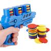 Children Flying Saucer Guns Carrot Flying Disc Launcher Toy Safety EVA Flying Disc Gun Kid Outdoor Game Toys