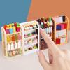Półka do domku dla lalek Realistyczny Trójwymiarowy Miniaturowy Stojak Ekspozycyjny do Supermarketu do Dekoracji Domku dla Lalek