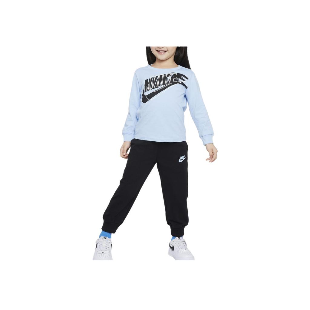 Nike Casual Sports Suit Sportswear FW24 On The Move Fashion Simple Comfortable Soft Long Sleeve Baby suits Blue Black IH0963-010