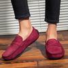 Men's Loafers Comfy Daily Driving Doudou Shoes Office Faux Suede Slip-on Flat Casual Shoes Outdoor Walking Shoes Large Size39-47